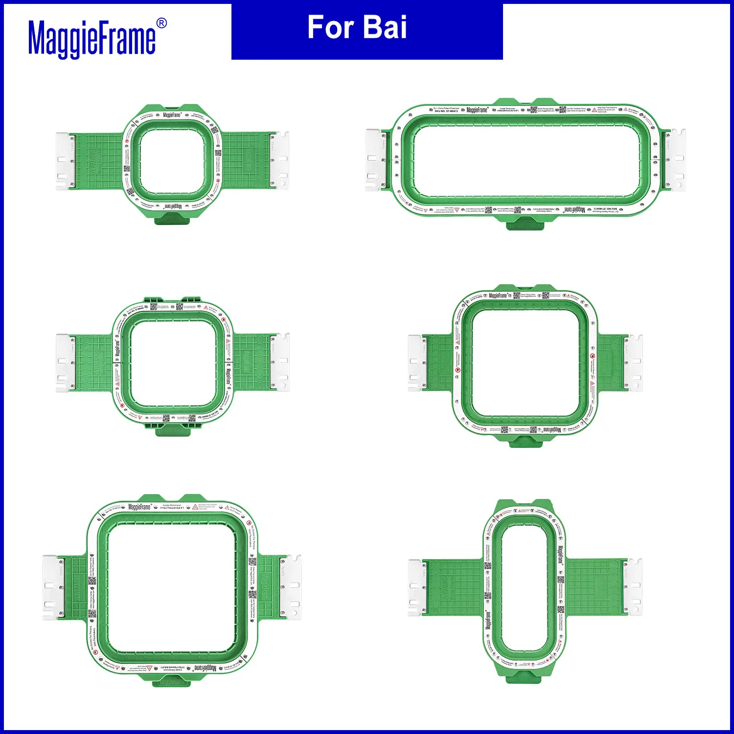 Bai Mirror Vision XT TE QHM KESI и все вышивальные машины Bai, совместимые — MaggieFrame Mighty Hoop Магнитное пяльцо для вышивания
Bai Mirror Vision XT TE QHM KESI и все вышивальные машины Bai, совместимые — MaggieFrame Mighty Hoop Магнитное пяльцо для вышивания