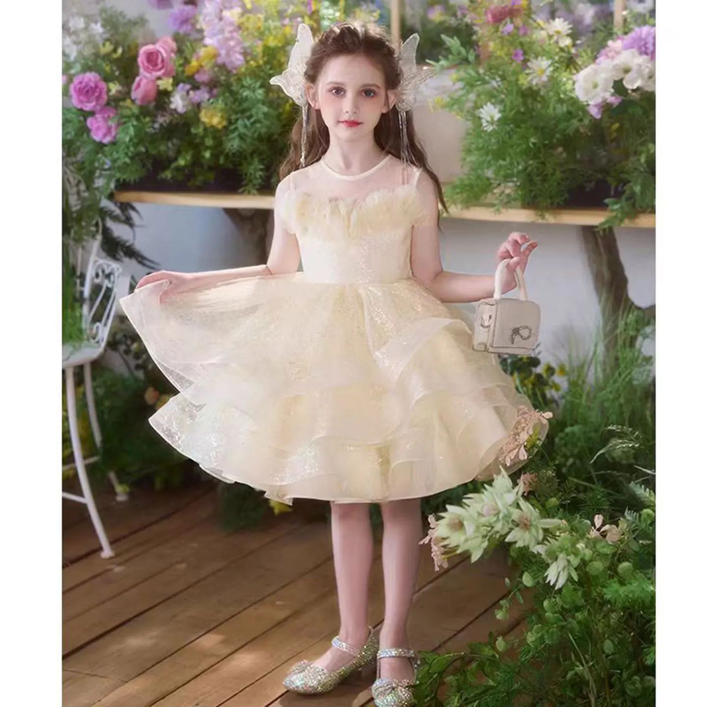 Dreamy Vow Charming O-Neck Tiered Lace Tulle Flower Girl Dress Sleeveless Wedding Birthday Evening Party Prom Ball Gown J844
Dreamy Vow Charming O-Neck Tiered Lace Tulle Flower Girl Dress Sleeveless Wedding Birthday Evening Party Prom Ball Gown J844