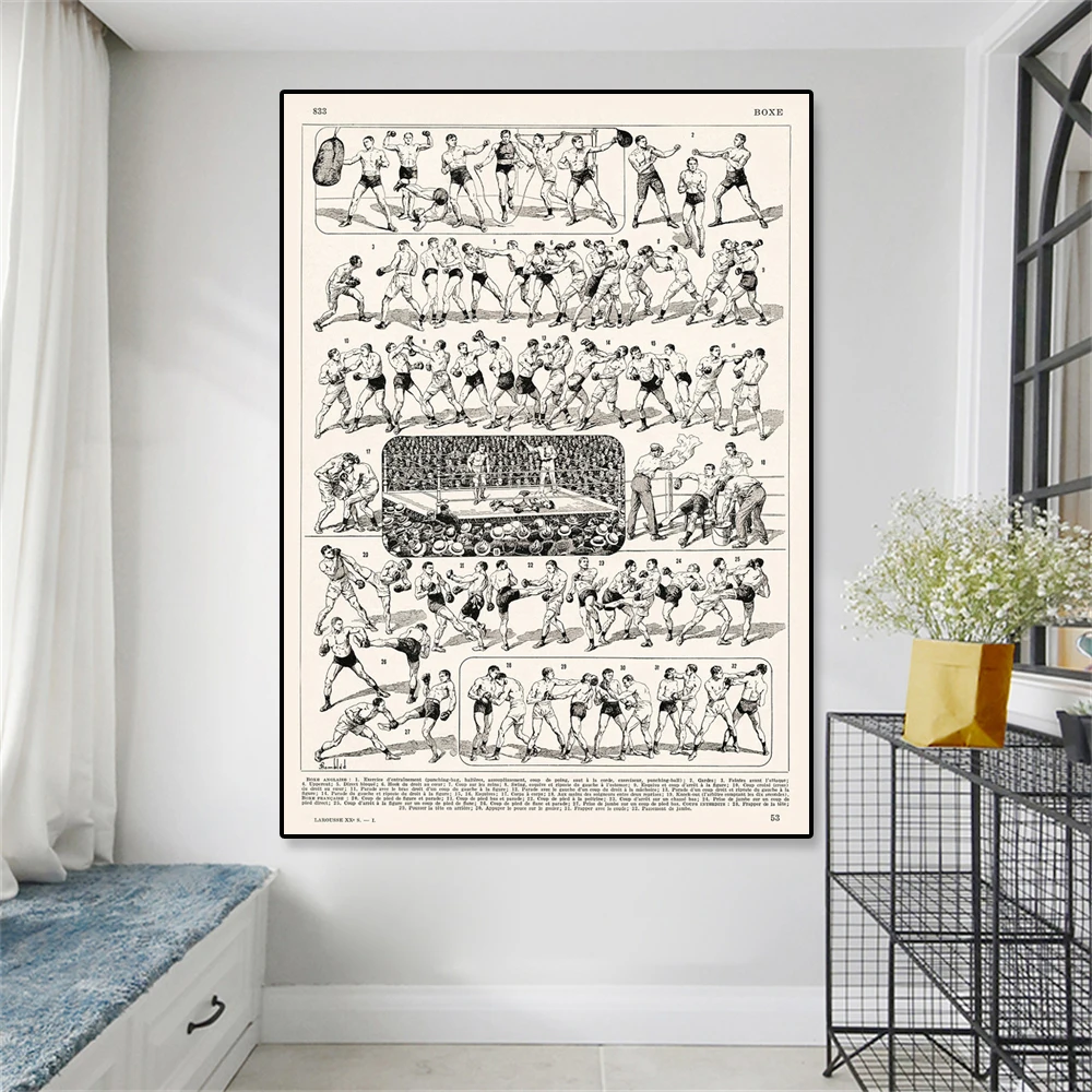 Vintage Large Boxing Poster Body Boxe Knowledge Retro Prints Sports Wall Art Canvas Painting for Gym Room Home Decor Men Gift
Vintage Large Boxing Poster Body Boxe Knowledge Retro Prints Sports Wall Art Canvas Painting for Gym Room Home Decor Men Gift