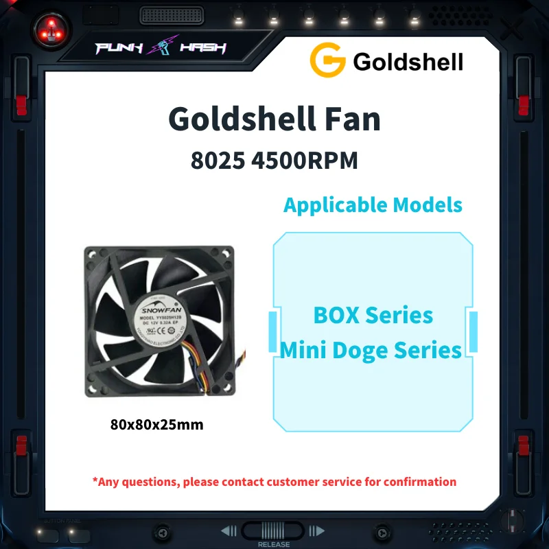 Бесшумный вентилятор Goldshell 120 мм, 12 В, 2000 об/мин, охлаждающий вентилятор для Goldshell MiniDoge AL-BOX KD CK LB KA BOX Miner
Бесшумный вентилятор Goldshell 120 мм, 12 В, 2000 об/мин, охлаждающий вентилятор для Goldshell MiniDoge AL-BOX KD CK LB KA BOX Miner