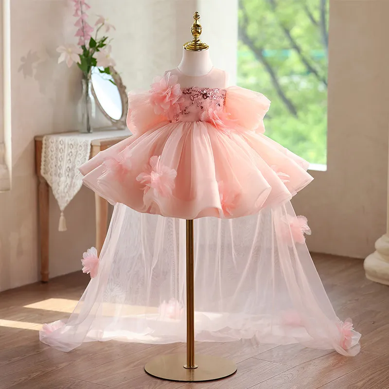 Pink Flower Girl Wedding Dress Luxurious Girls Birthday Party Evening Gown Sparkling Rhinestone Formal Dress Elegant Long Dress
Pink Flower Girl Wedding Dress Luxurious Girls Birthday Party Evening Gown Sparkling Rhinestone Formal Dress Elegant Long Dress