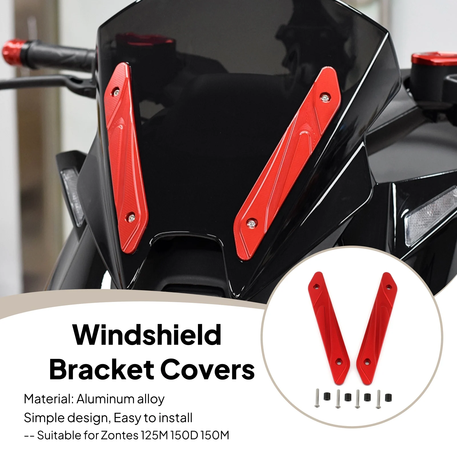 2Pcs Windshield Bracket Covers Accessories for Zontes 125M 350M 350D Easy to install Simple motorcycles Accessories
2Pcs Windshield Bracket Covers Accessories for Zontes 125M 350M 350D Easy to install Simple motorcycles Accessories