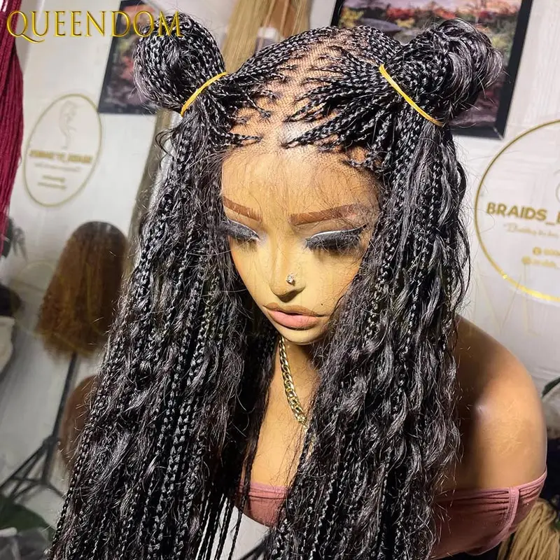 32 Inch Synthetic Boho Box Braided Wig Full Lace Cornrow Braid Bohemian Style with Curly Ends Faux Locs for Women
32 Inch Synthetic Boho Box Braided Wig Full Lace Cornrow Braid Bohemian Style with Curly Ends Faux Locs for Women
