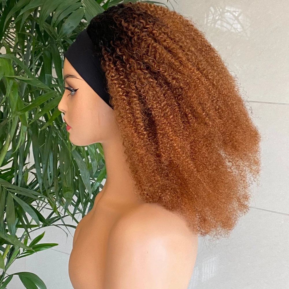 Afro Kinky Curly Headband Human Hair Wigs 1B30 Ombre Headband Wig Without Glue And Gel Put On And Go Ready To Wear Wig GINGIN
Afro Kinky Curly Headband Human Hair Wigs 1B30 Ombre Headband Wig Without Glue And Gel Put On And Go Ready To Wear Wig GINGIN