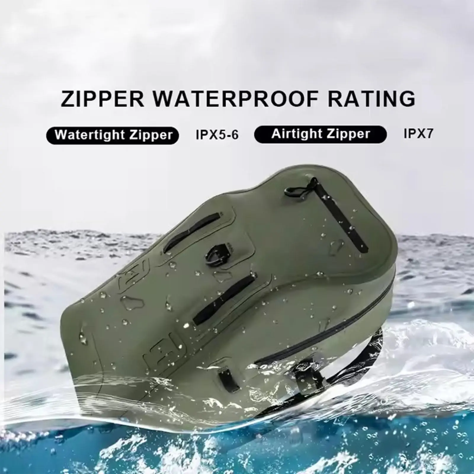 Waterproof Hiking Backpack with External Buckles TPU Material Airtight Zipper System for Camping Cycling Airtight Backpack
Waterproof Hiking Backpack with External Buckles TPU Material Airtight Zipper System for Camping Cycling Airtight Backpack