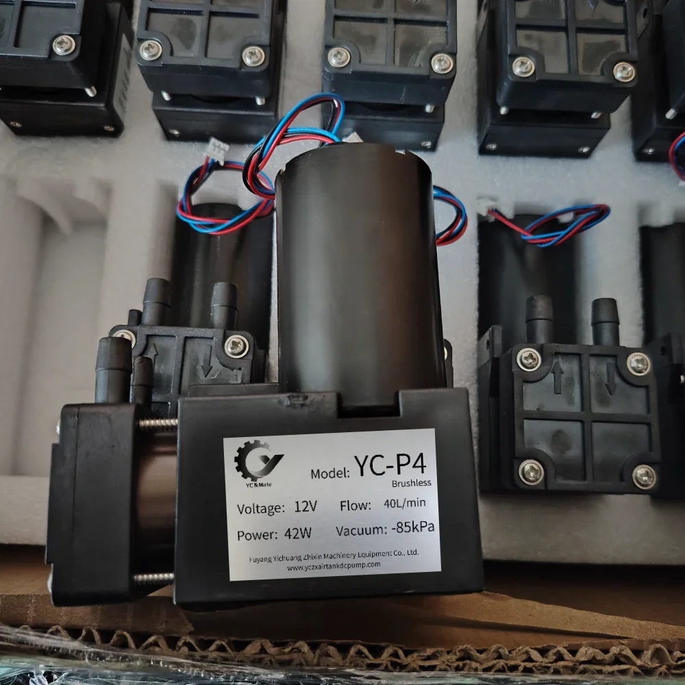 -85Kpa 40L/min 42W YC-P4 Brushless DC Diaphgram Vacuum Pump High Negative Pressure Air Suction Pump
-85Kpa 40L/min 42W YC-P4 Brushless DC Diaphgram Vacuum Pump High Negative Pressure Air Suction Pump