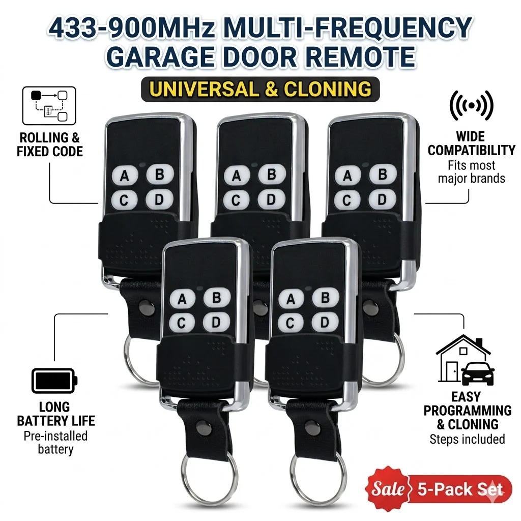 1-10pcs 280MHz-868MHz Multifrequency Garage Door Remote Control Duplicator 433.92MHz Auto Scan Clone Code Grabber Gate Opener
1-10pcs 280MHz-868MHz Multifrequency Garage Door Remote Control Duplicator 433.92MHz Auto Scan Clone Code Grabber Gate Opener