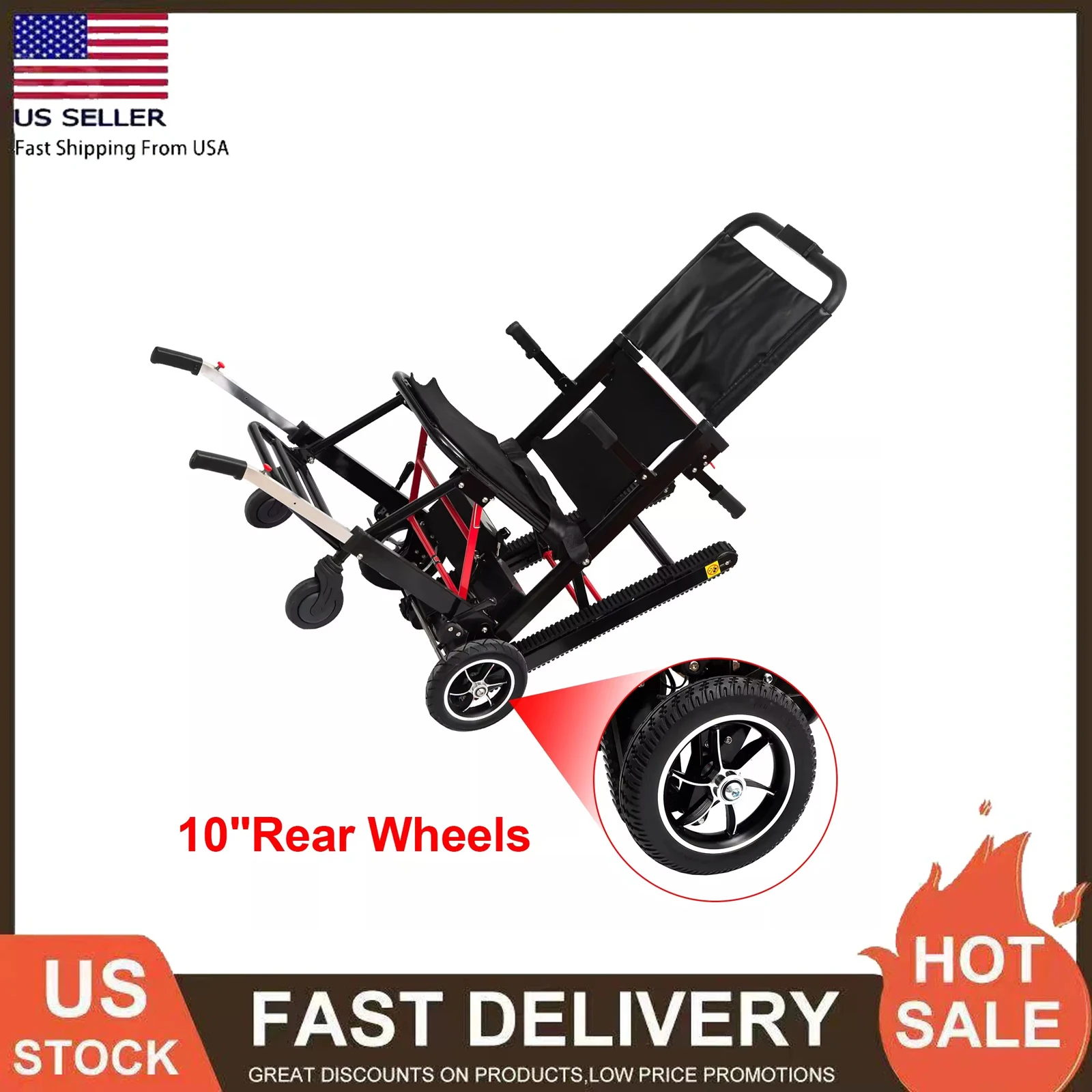 Electric Climbing Wheelchair Stair Lift Motorized Wheelchair Lift Folding Stair Chair for Seniors Elderly Disabled Large Wheels
Electric Climbing Wheelchair Stair Lift Motorized Wheelchair Lift Folding Stair Chair for Seniors Elderly Disabled Large Wheels