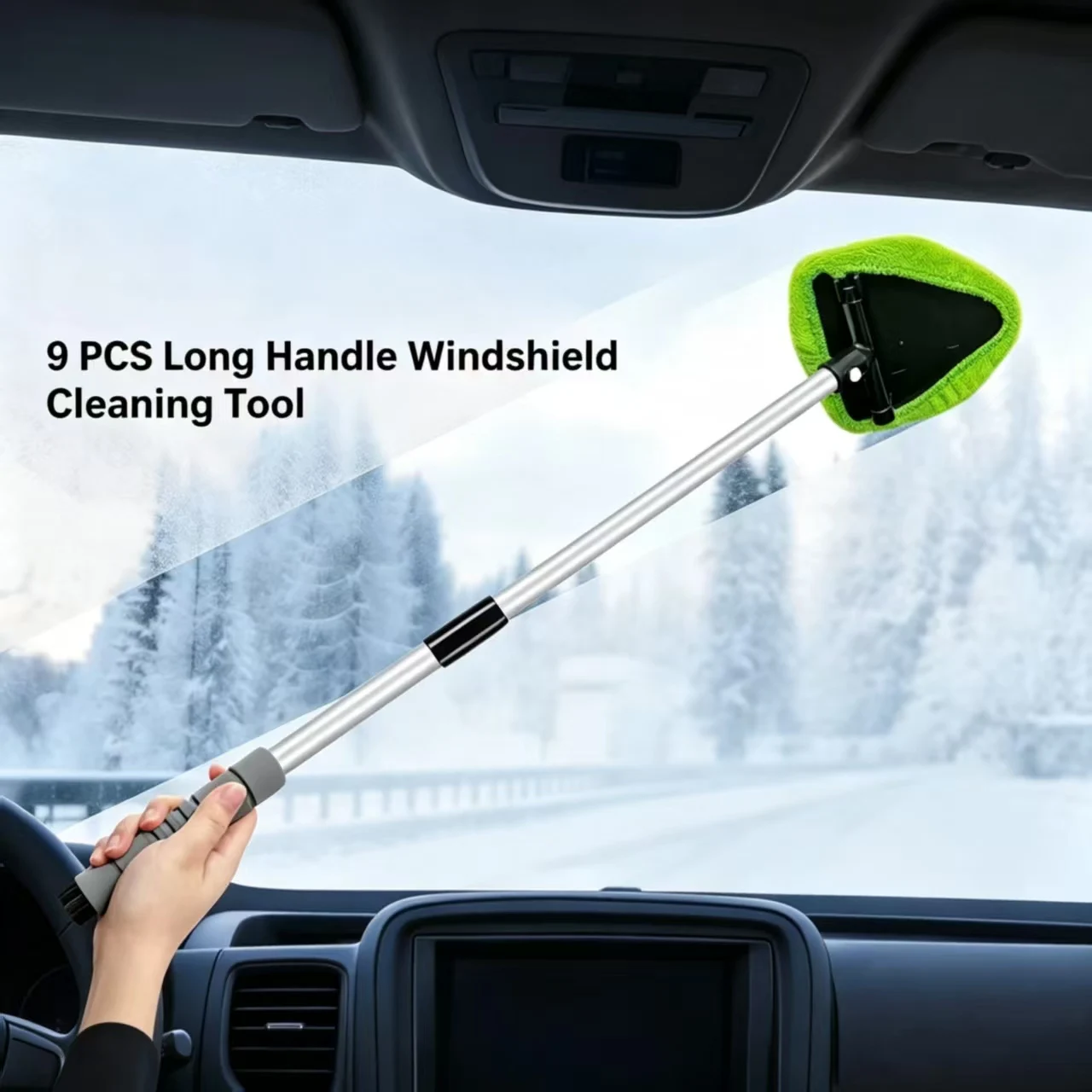Telescopic Car Window 180 Degree Adjust 9 Pcs Triangle Head Car Windshield Mist Removal Cleaning Tool Kit
Telescopic Car Window 180 Degree Adjust 9 Pcs Triangle Head Car Windshield Mist Removal Cleaning Tool Kit