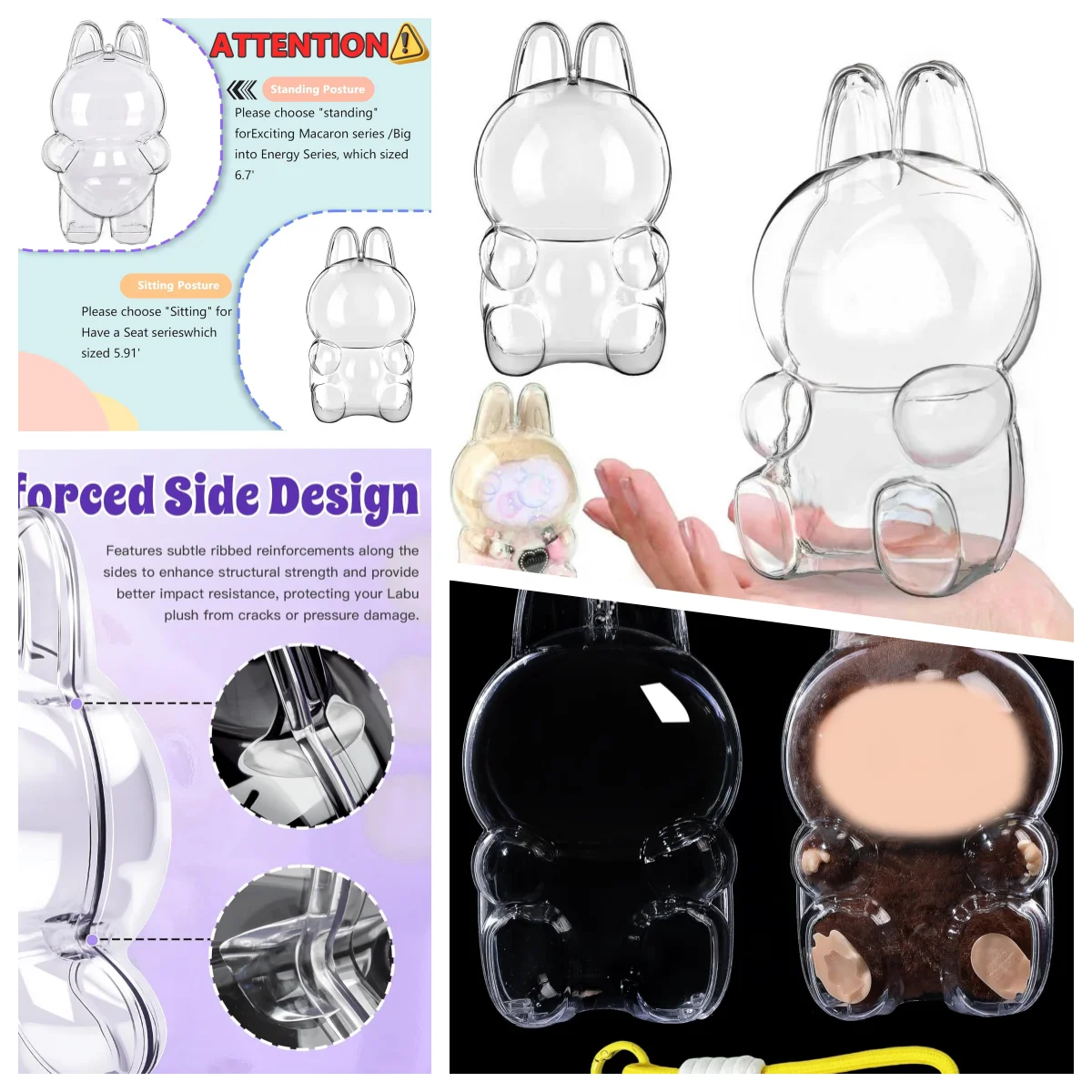2pcs Doll Clear Hard Case, Protective Display Bag for Sitting Position Accessories (No Doll)
2pcs Doll Clear Hard Case, Protective Display Bag for Sitting Position Accessories (No Doll)