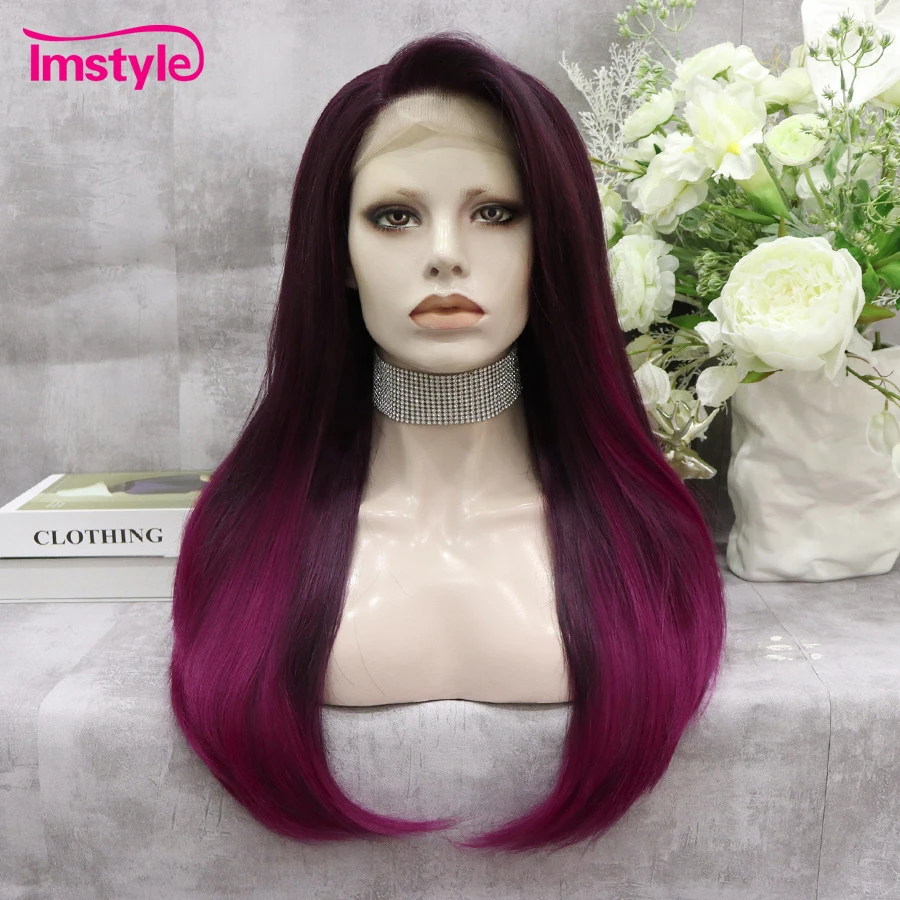 Imstyle Ombre Purple Wig Synthetic Lace Front Wigs For Women Heat Resistant Fiber Straight Hair Wigs Party Cosplay Wig
Imstyle Ombre Purple Wig Synthetic Lace Front Wigs For Women Heat Resistant Fiber Straight Hair Wigs Party Cosplay Wig