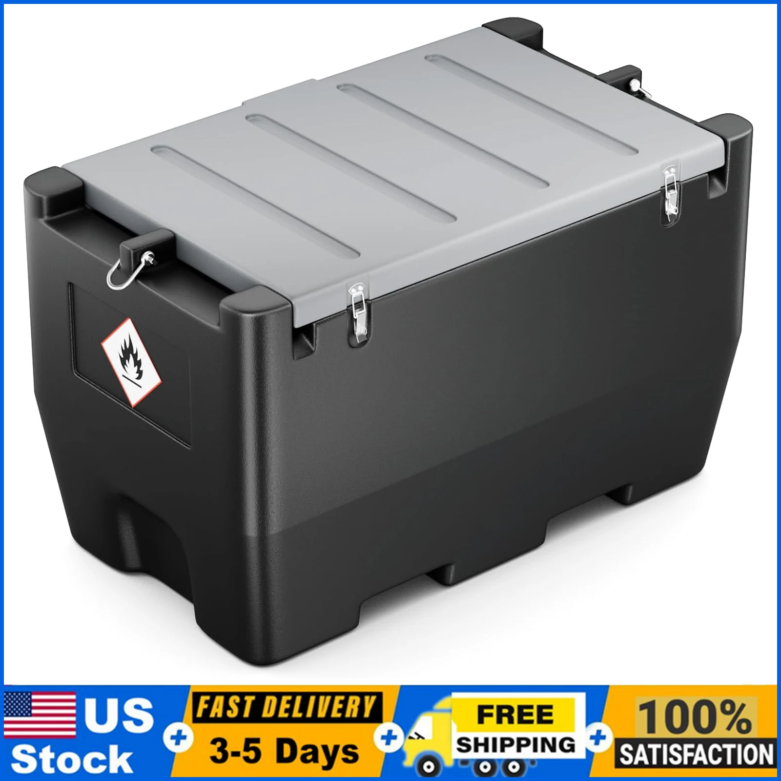 Fuel Transfer Tank, 50 Gallon for Gasoline & Diesel Fuel Tank with 10.6 GPM Fast Flow Rate 12V DC Transfer Pump, Diesel Tank
Fuel Transfer Tank, 50 Gallon for Gasoline & Diesel Fuel Tank with 10.6 GPM Fast Flow Rate 12V DC Transfer Pump, Diesel Tank
