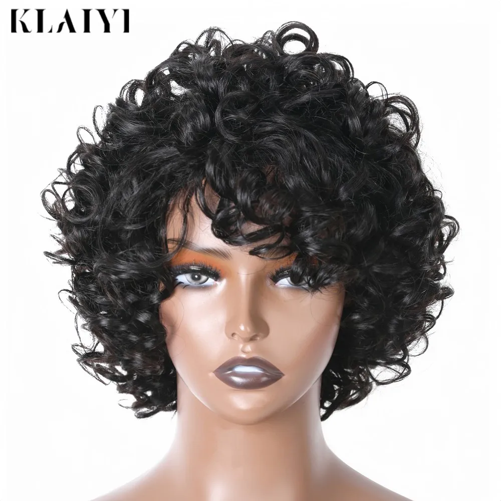 Klaiyi Hair Short Loose Curly Pixie Cut Bob Human Hair Wig with Bouncy Waves & Fluffy Curls
Klaiyi Hair Short Loose Curly Pixie Cut Bob Human Hair Wig with Bouncy Waves & Fluffy Curls