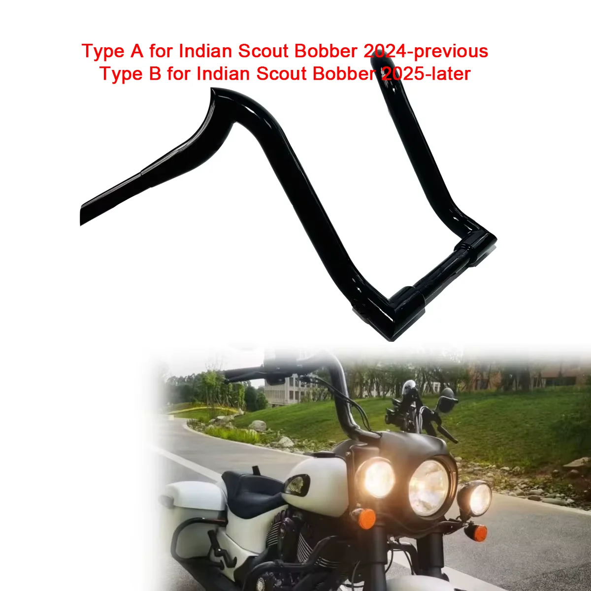 Motorcycle Ape Hangers Goat Horn Handlebars 10"/12"/14"/16" Rise For Indian Scout Bobber Custom Steering Wheel
Motorcycle Ape Hangers Goat Horn Handlebars 10"/12"/14"/16" Rise For Indian Scout Bobber Custom Steering Wheel