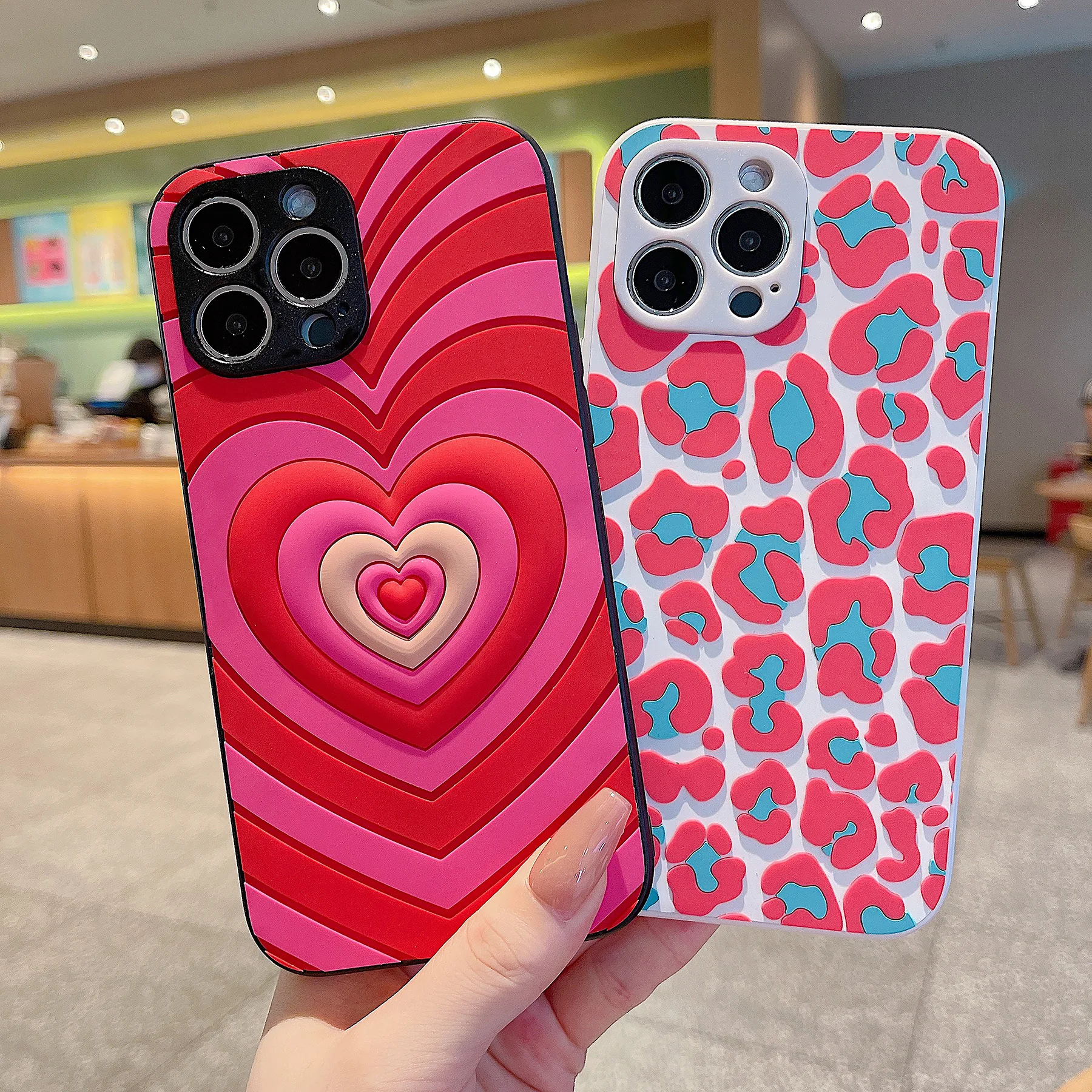 Cute Leopard Print Phone Case For iPhone 14 13 12 11 X XR XS Max 3D Love Heart Pattern Soft TPU Back Cover For 14 13 12 8 7Plus
Cute Leopard Print Phone Case For iPhone 14 13 12 11 X XR XS Max 3D Love Heart Pattern Soft TPU Back Cover For 14 13 12 8 7Plus