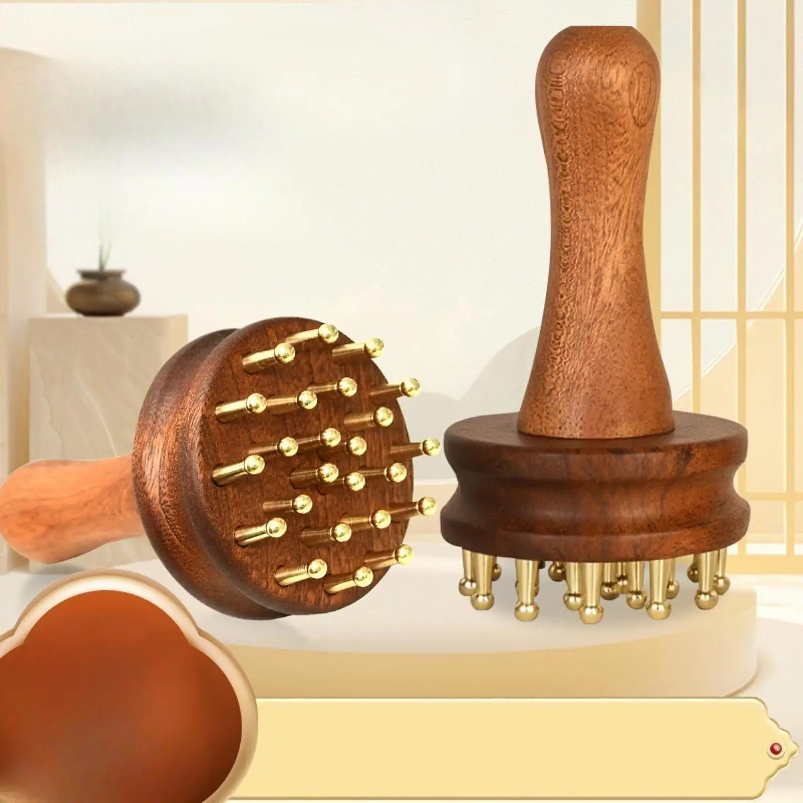 Wooden Massage Body Brush Multifunction Deep Tissue Handheld 24 Brass Tooth Guasha Scraping Brush for Grooming Salon Office Gift
Wooden Massage Body Brush Multifunction Deep Tissue Handheld 24 Brass Tooth Guasha Scraping Brush for Grooming Salon Office Gift