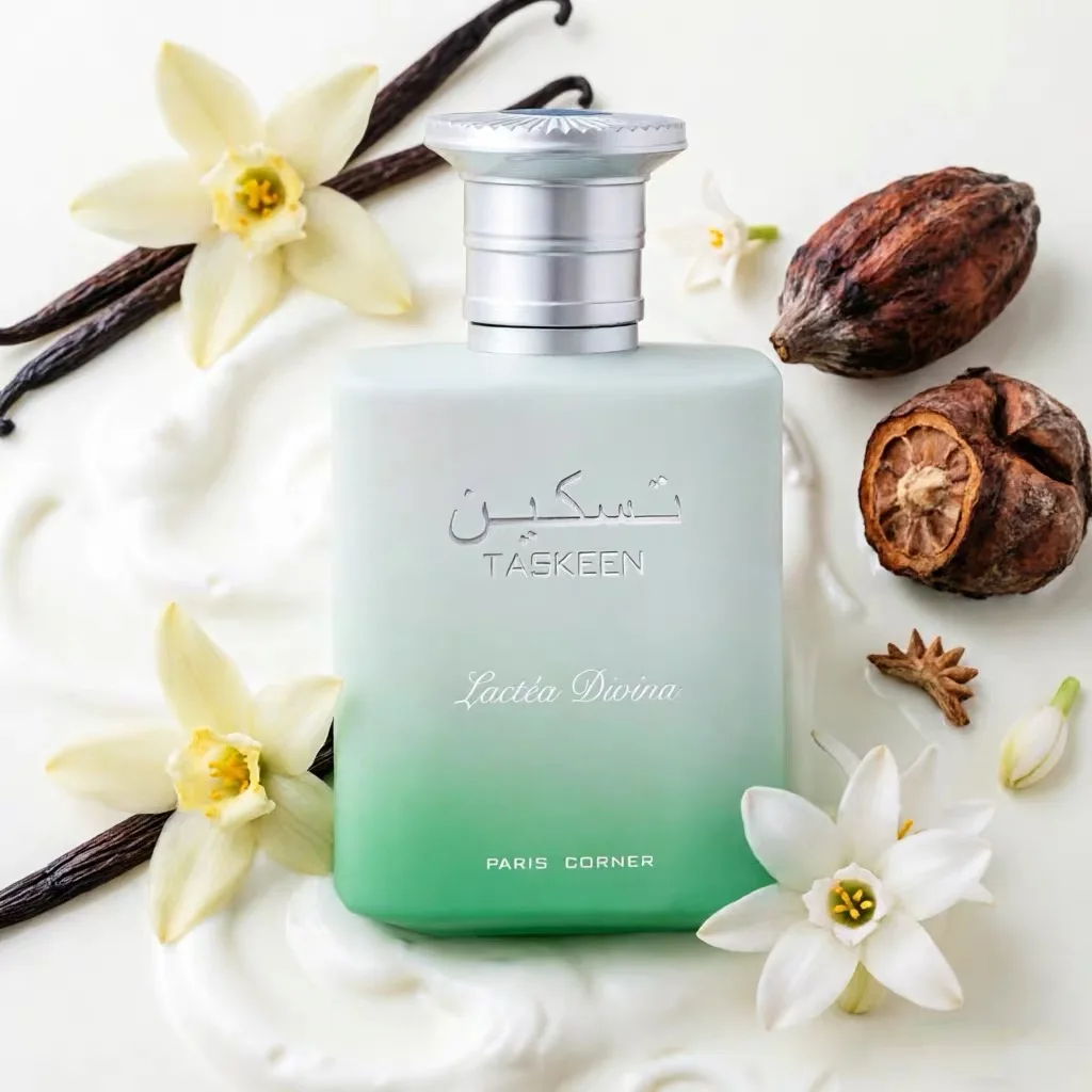 Paris Corner Taskeen Lact é a Divina is an oriental food perfume with "milk fragrant white flowers" as the core, lasting fragrance, 3.4oz100ml
Paris Corner Taskeen Lact é a Divina is an oriental food perfume with "milk fragrant white flowers" as the core, lasting fragrance, 3.4oz100ml