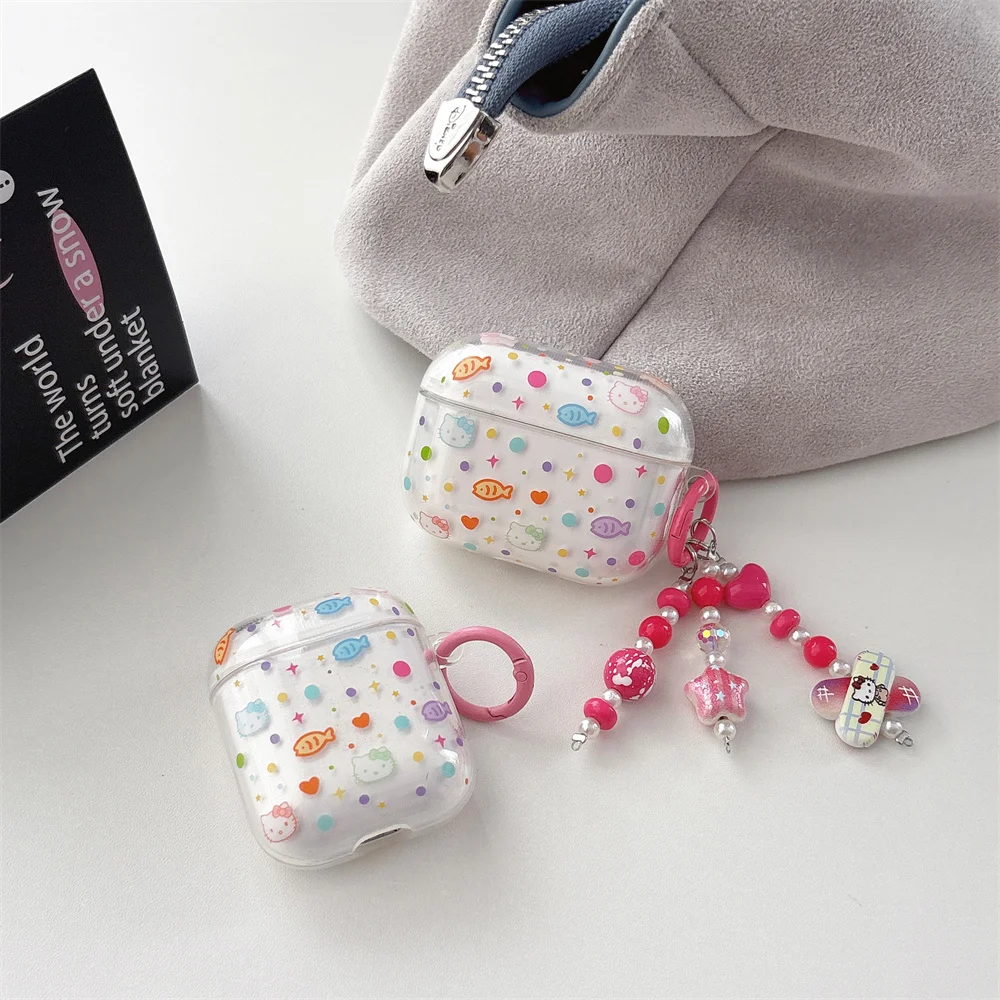 Cute Hellokitty Little Fish Clear Earphone Case Cover for Apple Airpods 2 3 4 Airpods Pro3 Pro2 4 Cover with Charm Kawaii Cases
Cute Hellokitty Little Fish Clear Earphone Case Cover for Apple Airpods 2 3 4 Airpods Pro3 Pro2 4 Cover with Charm Kawaii Cases