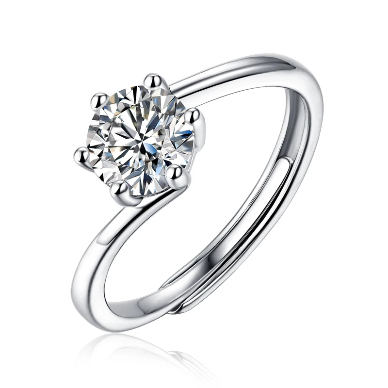 Real Moissanite 0.5CT D Color VVS Classic 6 Prongs Engagement Rings for Women 925 Silver Girls Finger Ring
Real Moissanite 0.5CT D Color VVS Classic 6 Prongs Engagement Rings for Women 925 Silver Girls Finger Ring