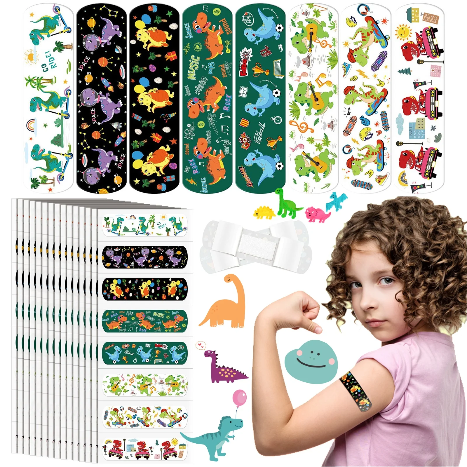 20/44PCS Cartoon Dinosaur Bandages Adhesive Breathable First Aid Band Aids, Cute Dino Wound Care Sticking Patches for Children a
20/44PCS Cartoon Dinosaur Bandages Adhesive Breathable First Aid Band Aids, Cute Dino Wound Care Sticking Patches for Children a