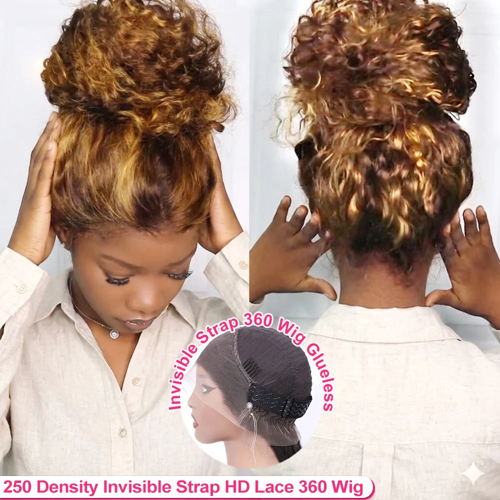 Real Invisible Strap 360 Full HD Lace Glueless Wig Highlight Water Wave Human Hair Lace Front Wigs Deep Wave Curly Frontal Wig
Real Invisible Strap 360 Full HD Lace Glueless Wig Highlight Water Wave Human Hair Lace Front Wigs Deep Wave Curly Frontal Wig