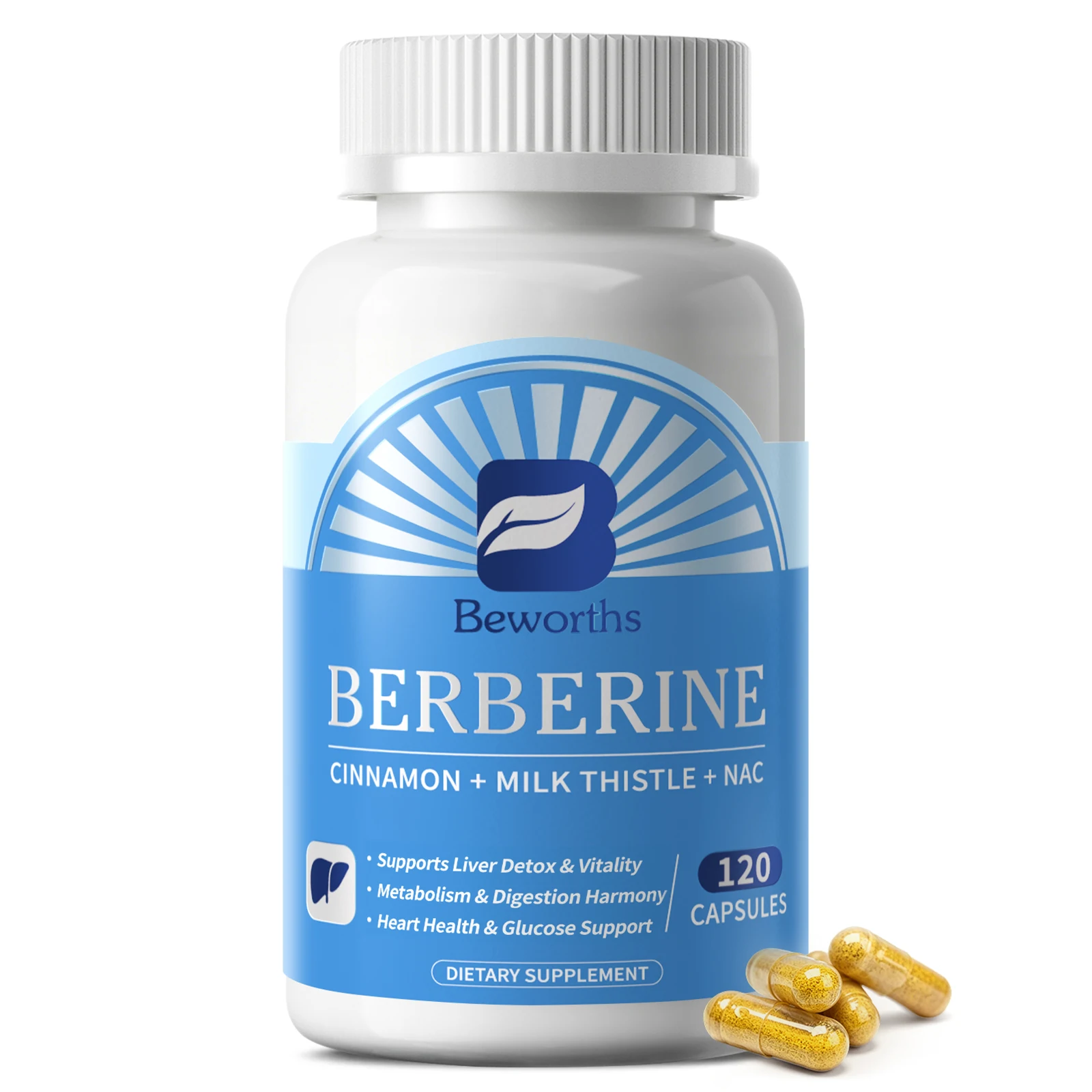 Beworths Berberine Support Liver Deep Detox Liver Repair & Bile Optimization Matrix Liver Health Support Non-GMO,Vegan Friendly
Beworths Berberine Support Liver Deep Detox Liver Repair & Bile Optimization Matrix Liver Health Support Non-GMO,Vegan Friendly