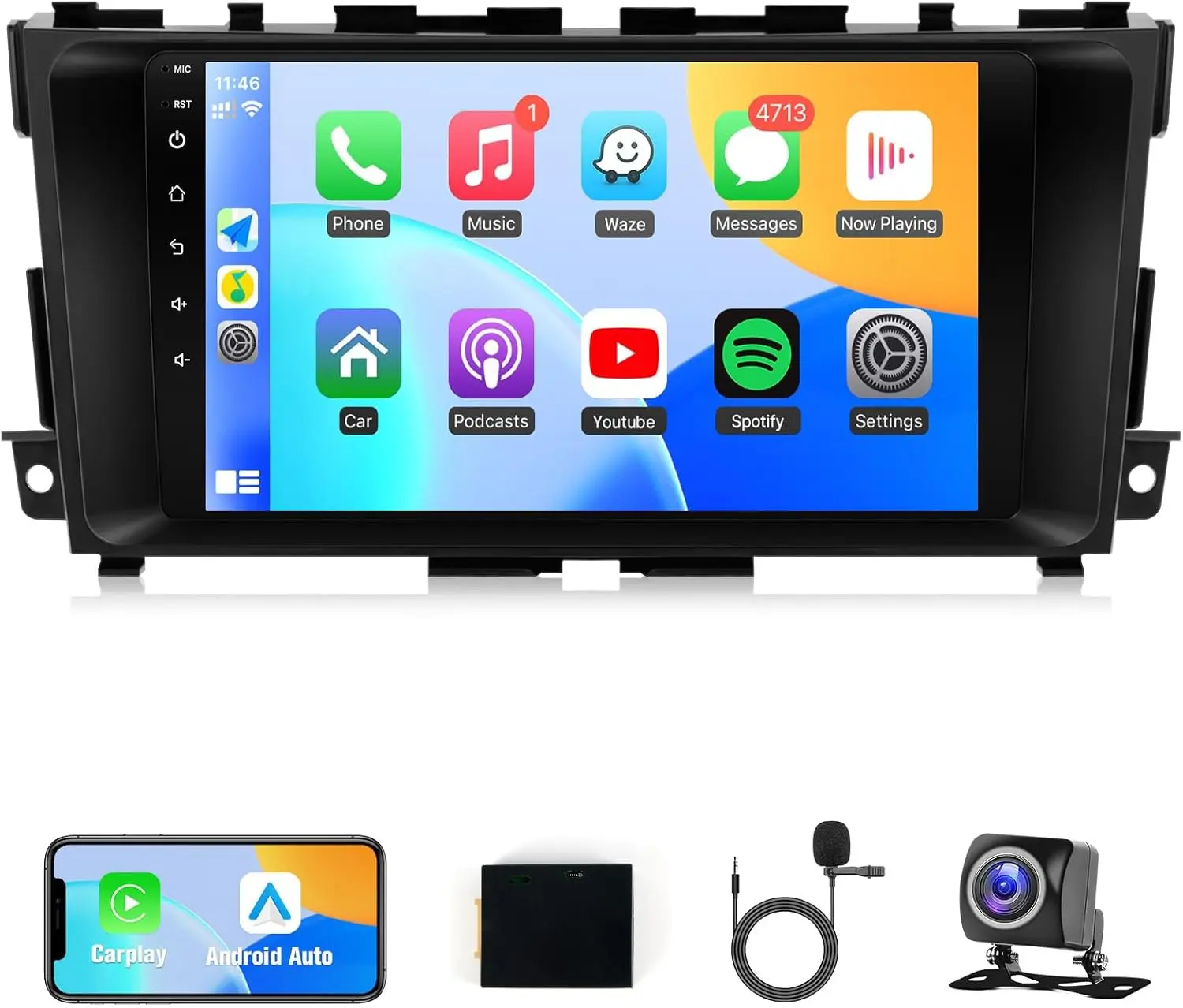 9-дюймовый IPS сенсорный экран для автомагнитолы Nissan Altima с Carplay, Android Auto, Bluetooth, GPS, Wi-Fi, камерой заднего вида, SWC и микрофоном (CAN Bus)
9-дюймовый IPS сенсорный экран для автомагнитолы Nissan Altima с Carplay, Android Auto, Bluetooth, GPS, Wi-Fi, камерой заднего вида, SWC и микрофоном (CAN Bus)