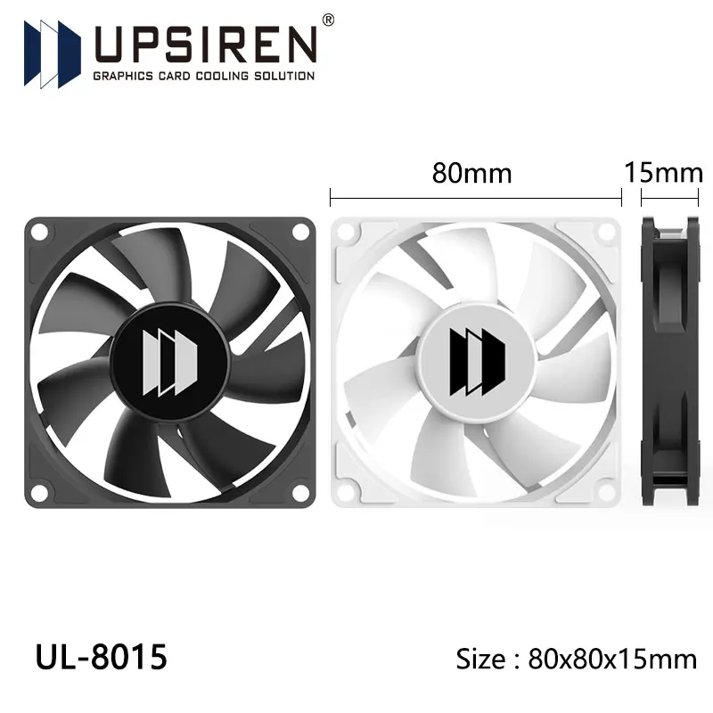 UPSIREN UL-8015 Вентилятор охлаждения корпуса компьютера, 80X80X15 мм Ультратонкий/гидравлический подшипник/высокоскоростной/вентилятор с объемом воздуха
UPSIREN UL-8015 Вентилятор охлаждения корпуса компьютера, 80X80X15 мм Ультратонкий/гидравлический подшипник/высокоскоростной/вентилятор с объемом воздуха