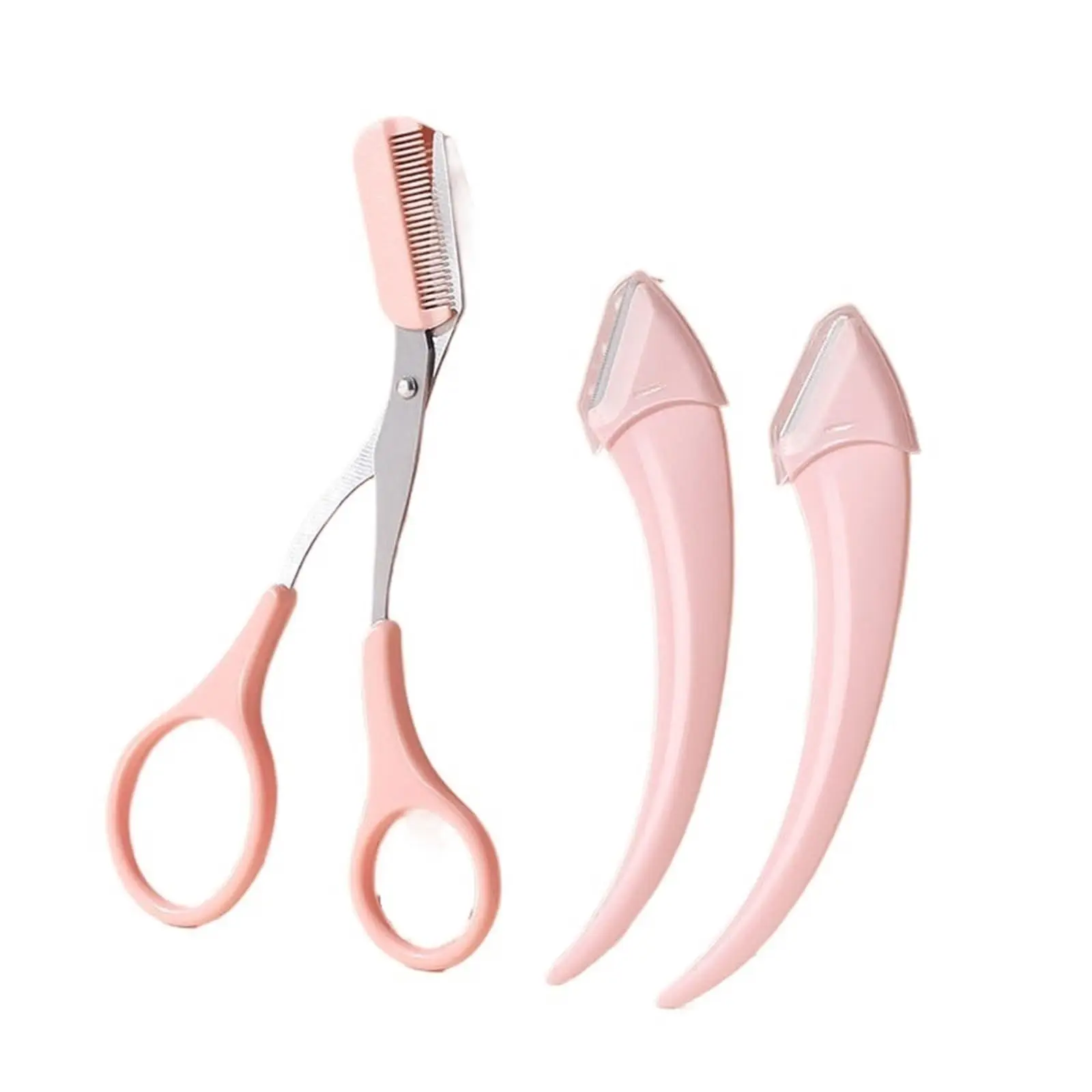 Eyebrow Trimmer Set, Professional Eyebrow Razor Scissors with Comb, Face Brow Trimming Tools for Women, Pink 3pcs
Eyebrow Trimmer Set, Professional Eyebrow Razor Scissors with Comb, Face Brow Trimming Tools for Women, Pink 3pcs