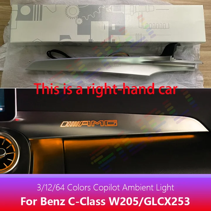 For Mercedes-Benz C/GLC Class W205/X253 Co-pilot Ambient Light: Enhance Your Car's Atmosphere
For Mercedes-Benz C/GLC Class W205/X253 Co-pilot Ambient Light: Enhance Your Car's Atmosphere
