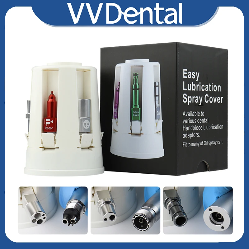 Портативный аппарат VVDental для смазки и очистки стоматологических наконечников, универсальный спрей-смазка для обслуживания, 6 типов насадок, коннектор
Портативный аппарат VVDental для смазки и очистки стоматологических наконечников, универсальный спрей-смазка для обслуживания, 6 типов насадок, коннектор
