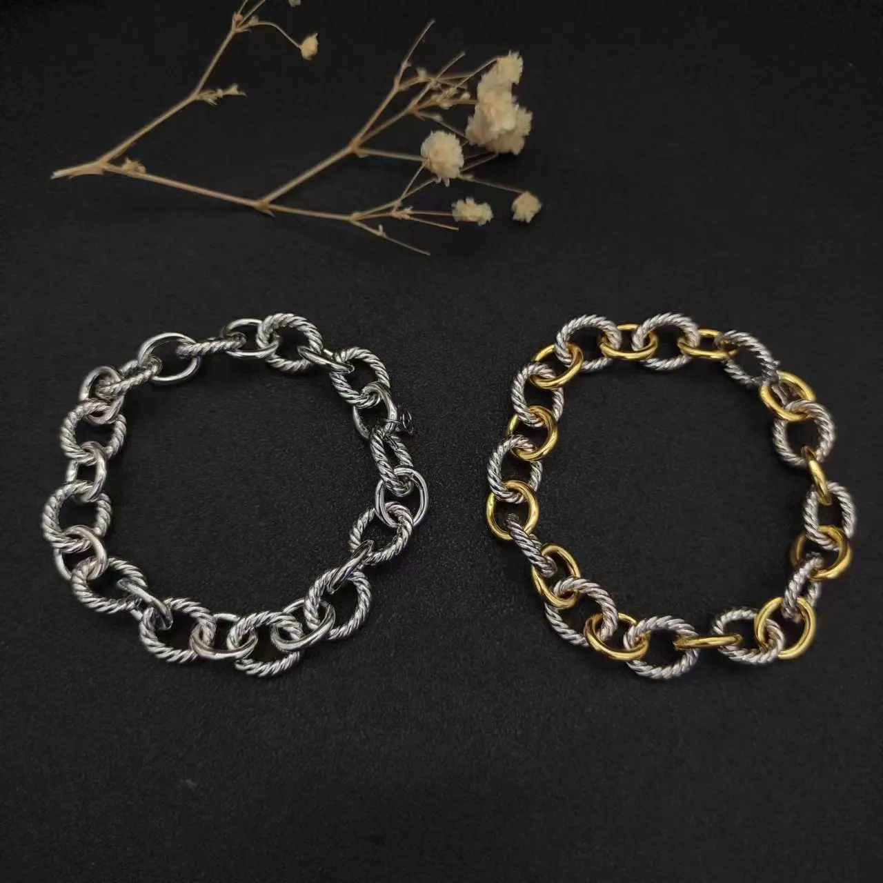 18K Gold Filled Silver Link Bracelets For Women Men Fine Jewelry Birthday Gift
18K Gold Filled Silver Link Bracelets For Women Men Fine Jewelry Birthday Gift