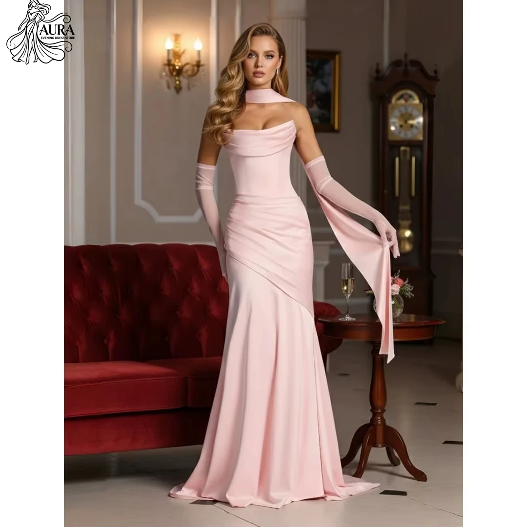 Aura Women's Prom Dress 2026 Lapel A Word Reception Dresses for Weddings Custom Made Korean Popular Dress Satin Elegant Gown
Aura Women's Prom Dress 2026 Lapel A Word Reception Dresses for Weddings Custom Made Korean Popular Dress Satin Elegant Gown