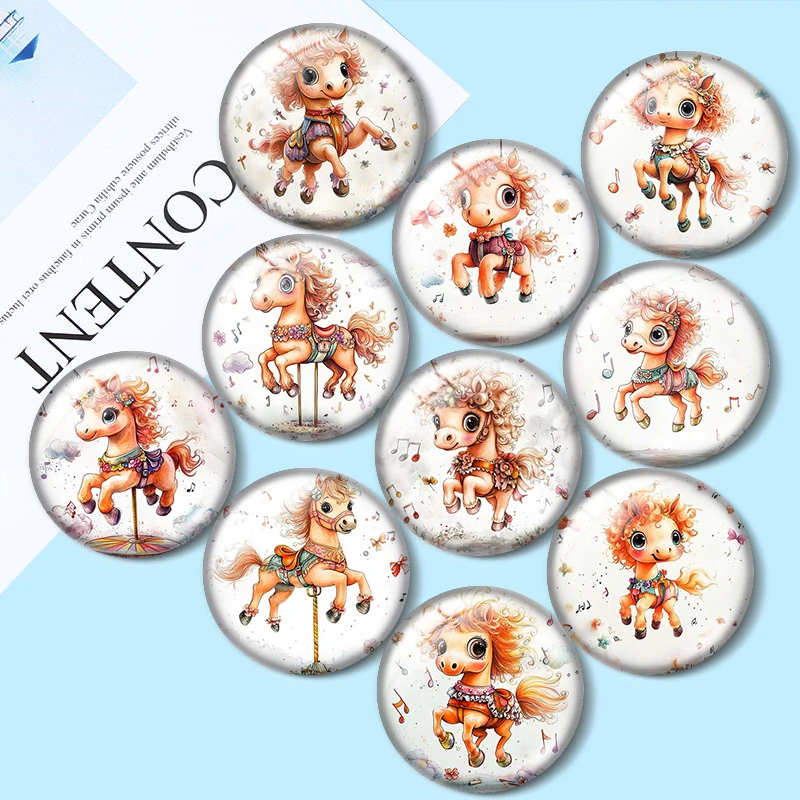 Musical Carousel Pony Clipart mixed 12mm/18mm/20mm/25mm Round photo glass cabochon demo flat back Makingfindings for jewelry
Musical Carousel Pony Clipart mixed 12mm/18mm/20mm/25mm Round photo glass cabochon demo flat back Makingfindings for jewelry