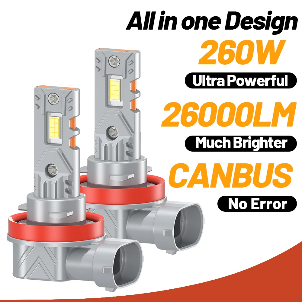 26000LM Ampoule H1 Led Canbus Headlight 6000K H4 9005 9006 H11 CSP Chips 24V Ampoules H7 Led Headlamp Bulbs 260W High Power 12V
26000LM Ampoule H1 Led Canbus Headlight 6000K H4 9005 9006 H11 CSP Chips 24V Ampoules H7 Led Headlamp Bulbs 260W High Power 12V