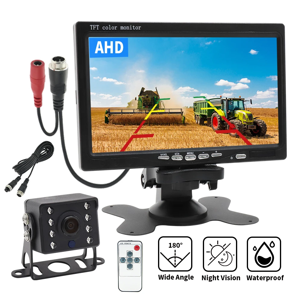 AHD 7 Inch Car Rear View Monitor with Camera for Truck Trailer Parking Display 12-24V LED Reversing Backup Screen
AHD 7 Inch Car Rear View Monitor with Camera for Truck Trailer Parking Display 12-24V LED Reversing Backup Screen