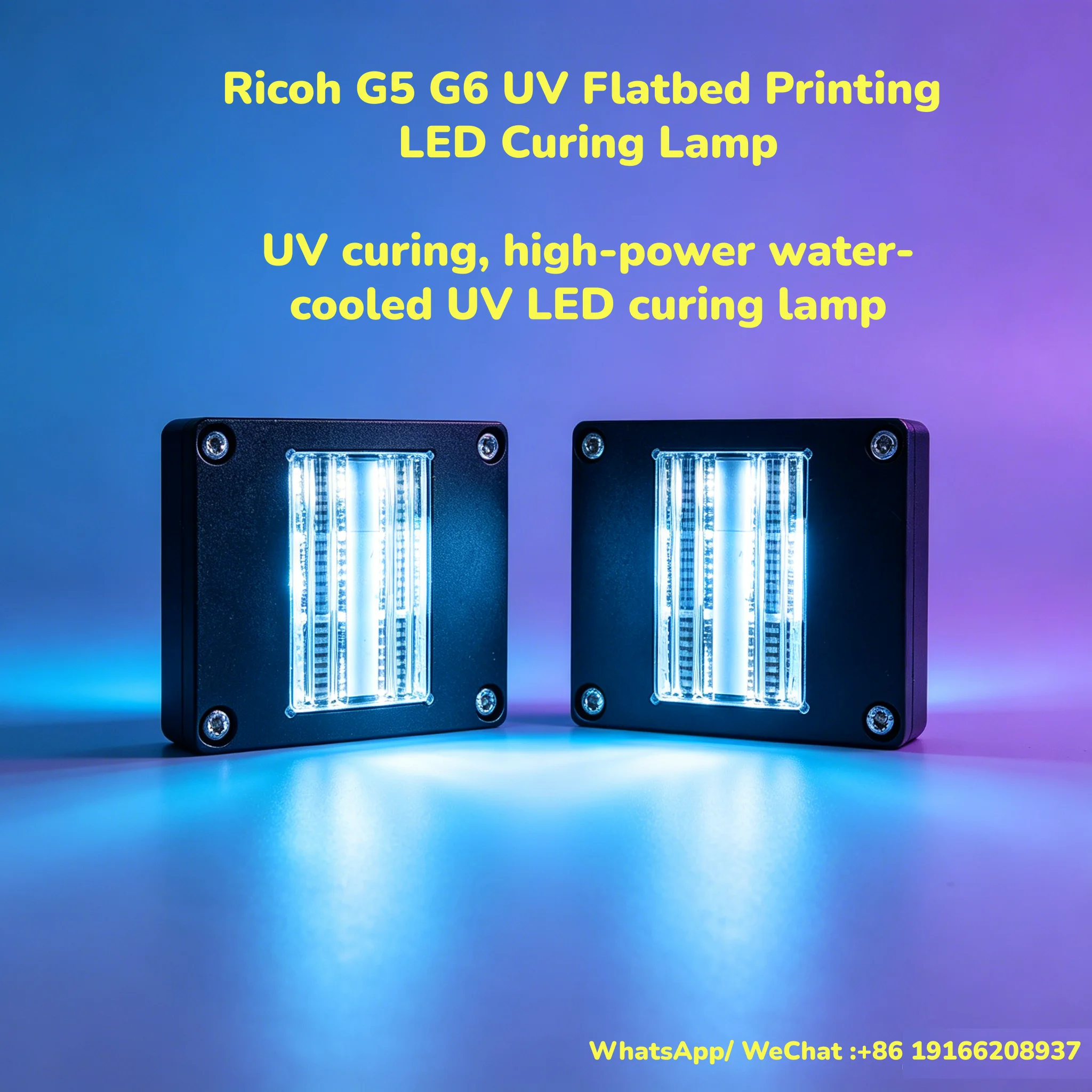 100W Water Cooled UV LED Curing Light 40*40mm 395nm for Ricoh G5 G6 Flatbed Printer UV Varnish Drying
100W Water Cooled UV LED Curing Light 40*40mm 395nm for Ricoh G5 G6 Flatbed Printer UV Varnish Drying
