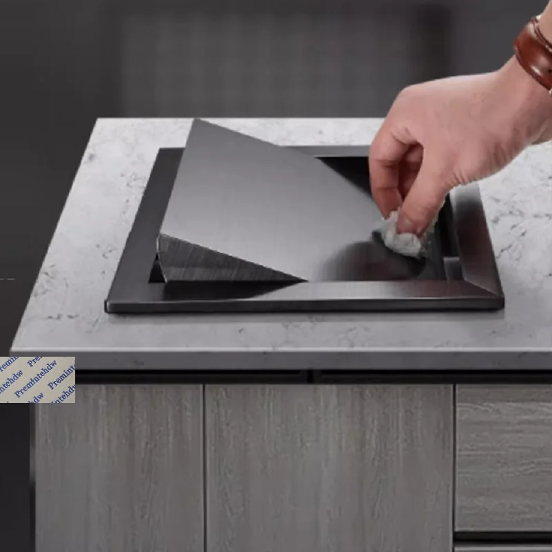 Square 304# Stainless Steel Built-in Drop In Trash Flip-top Cover Lid Kitchen Countertop Waste Garbage Chute Gold Bronze Black
Square 304# Stainless Steel Built-in Drop In Trash Flip-top Cover Lid Kitchen Countertop Waste Garbage Chute Gold Bronze Black