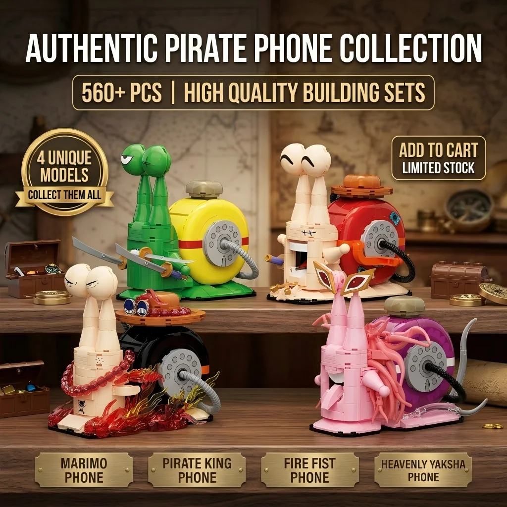 Pirate Transponder Snail MOC Building Blocks 560pcs DIY Anime Series Bricks Construction Toy Desktop Ornament Gift for Children
Pirate Transponder Snail MOC Building Blocks 560pcs DIY Anime Series Bricks Construction Toy Desktop Ornament Gift for Children