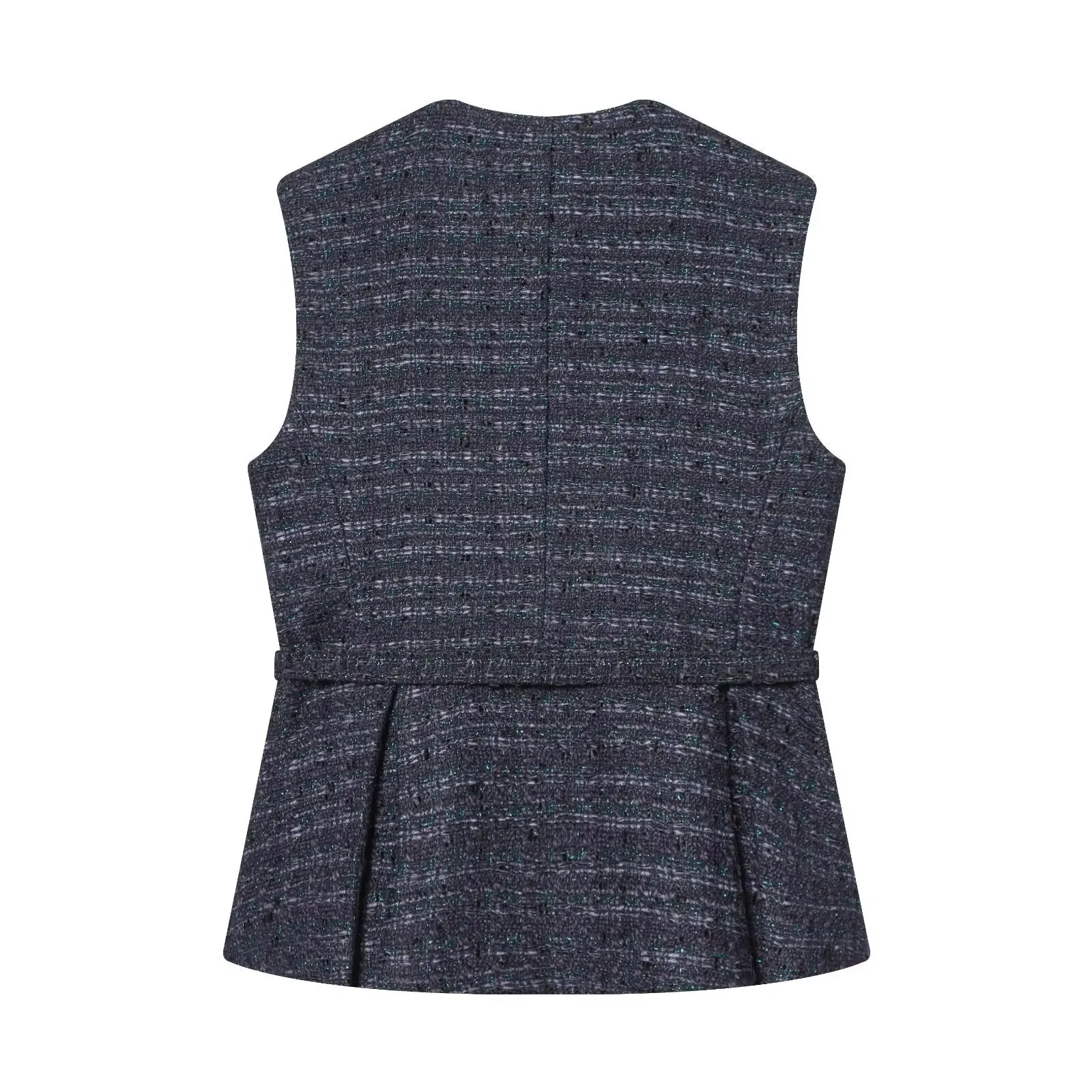 Women's Sleeveless Vest Button Detail Belted High Street Autumn Fashion 2026 Elegant Speaker Hem Top for Women
Women's Sleeveless Vest Button Detail Belted High Street Autumn Fashion 2026 Elegant Speaker Hem Top for Women