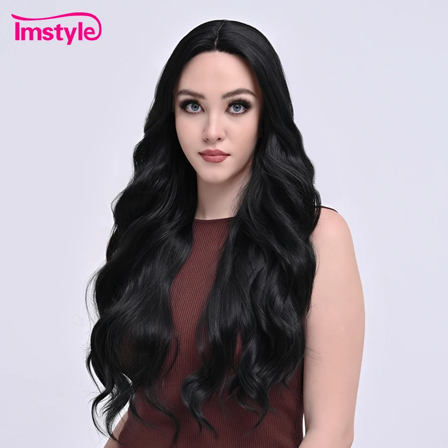 Imstyle Black Wig Long Synthetic Lace Front Wig Middle Part Body Wave Lace Wigs For Women Heat Resistant Daily Cosplay Wig
Imstyle Black Wig Long Synthetic Lace Front Wig Middle Part Body Wave Lace Wigs For Women Heat Resistant Daily Cosplay Wig