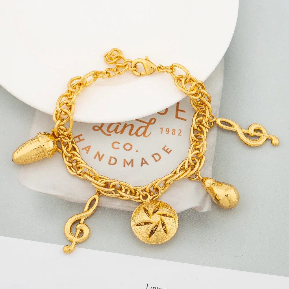 Luxury Pendant Bangle Chain Women Musical Notes Pinecone Design Lady Gold Color Bracelet Dubai Arab Wedding Daily Wear Jewelry
Luxury Pendant Bangle Chain Women Musical Notes Pinecone Design Lady Gold Color Bracelet Dubai Arab Wedding Daily Wear Jewelry