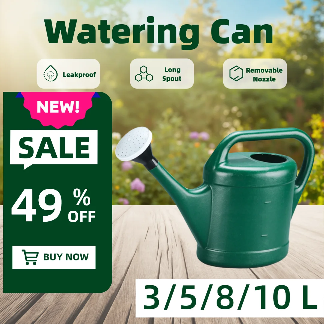 Watering Can Watering Bottle Garden Leakproof Sprinkling Kettle 3/5/8/10L Watering Pot Gardening Jar with Removable Long Spout
Watering Can Watering Bottle Garden Leakproof Sprinkling Kettle 3/5/8/10L Watering Pot Gardening Jar with Removable Long Spout