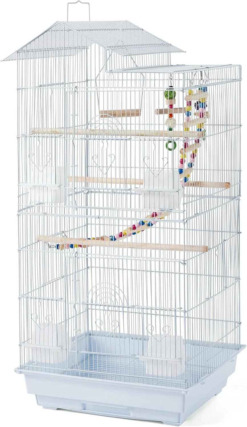 White Large Flight Bird Cage for Parakeets Canaries Lovebirds Medium Small Birds Parrots w/Toys&Swing&Ladder
White Large Flight Bird Cage for Parakeets Canaries Lovebirds Medium Small Birds Parrots w/Toys&Swing&Ladder