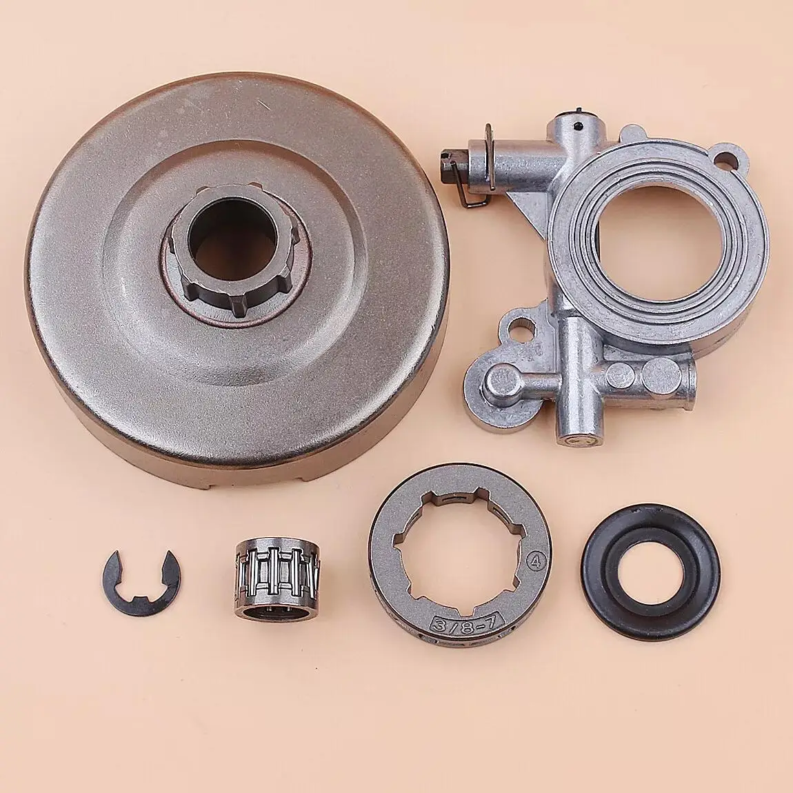 3/8"-7 Clutch Drum Oiler Pump Kit Fit Husqvarna 385XP 385 390 XP Chainsaw 503521305 503752401 503272101 505303661 503432001
3/8"-7 Clutch Drum Oiler Pump Kit Fit Husqvarna 385XP 385 390 XP Chainsaw 503521305 503752401 503272101 505303661 503432001