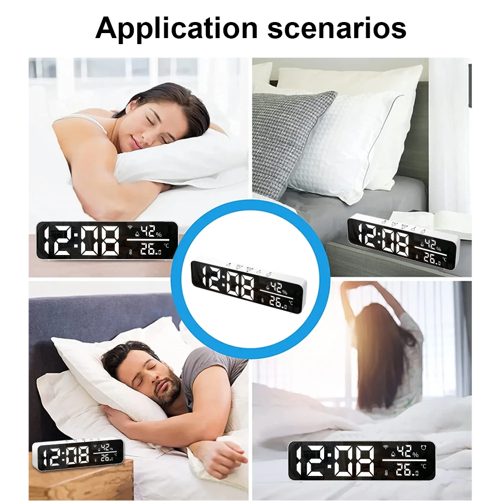 Big Size Tuya WiFi Temperature Humidity Sensor Smart Electronic Alarm Clock LED Screen Smart life APP Control
Big Size Tuya WiFi Temperature Humidity Sensor Smart Electronic Alarm Clock LED Screen Smart life APP Control
