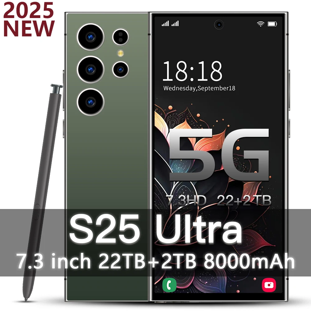 2025 New Hot S25 Ultra Original Intelligent 5g Dual Card Dual Standby Android 14 System 8000mah Battery Global Version
2025 New Hot S25 Ultra Original Intelligent 5g Dual Card Dual Standby Android 14 System 8000mah Battery Global Version