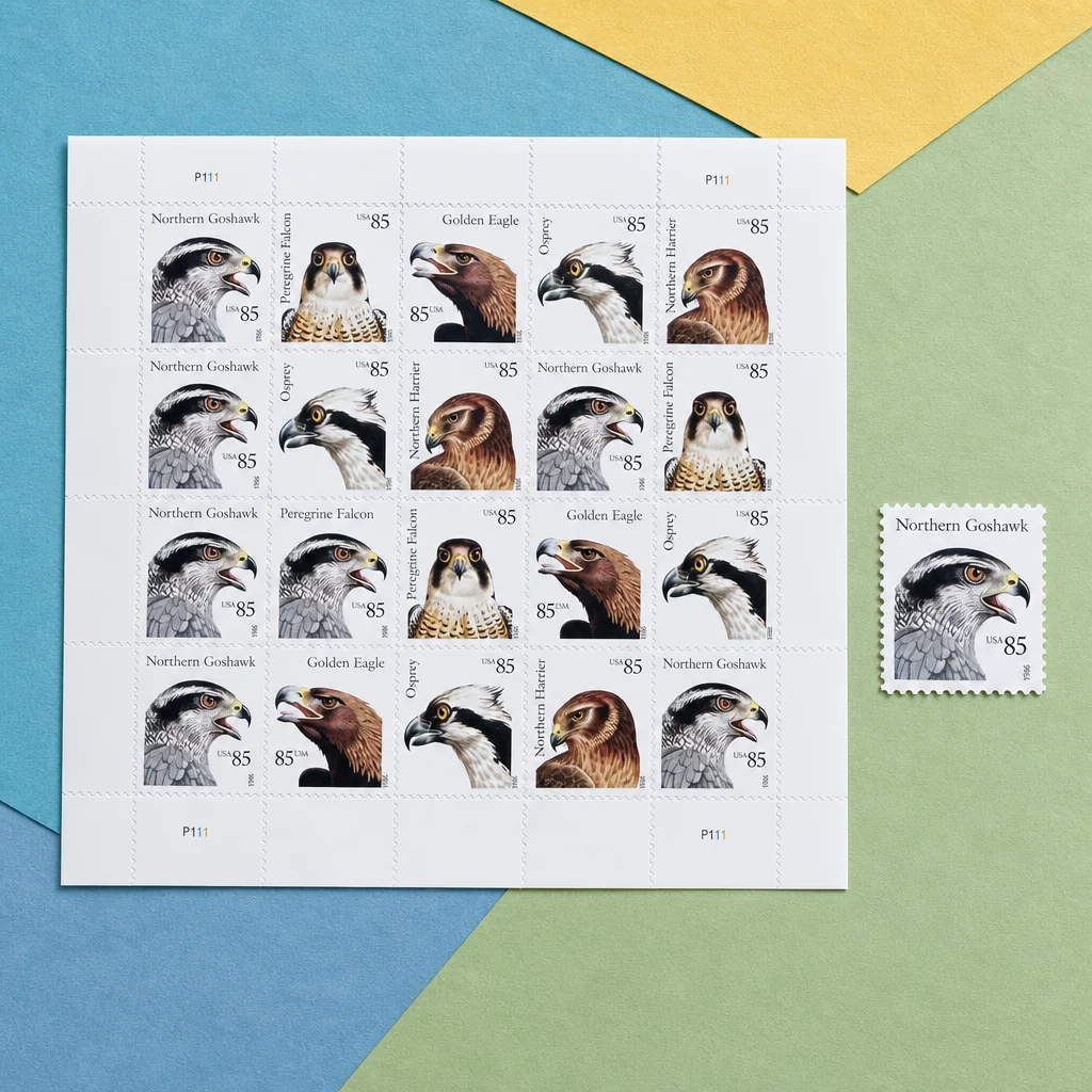 Birds of Prey Stamp Stickers 5 Sheets 100pcs Self Adhesive Mailing Labels
Birds of Prey Stamp Stickers 5 Sheets 100pcs Self Adhesive Mailing Labels