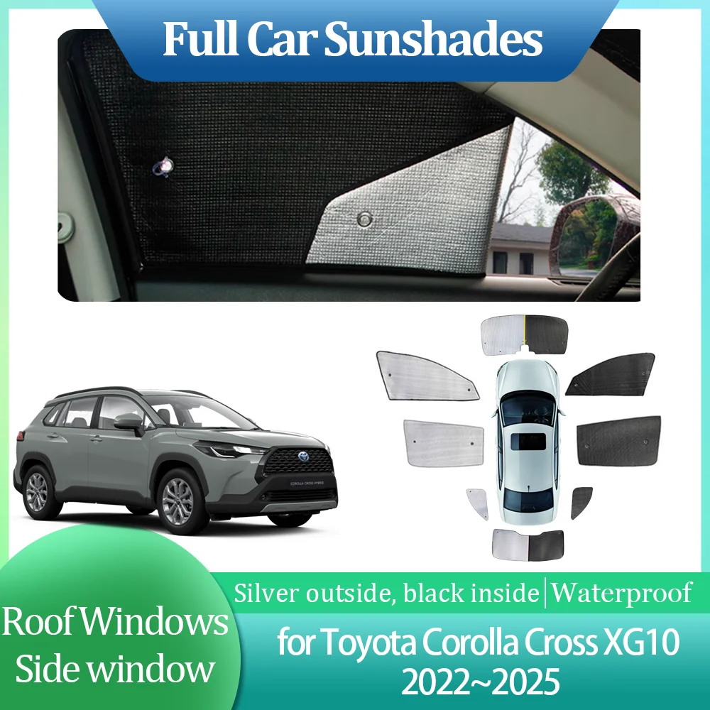 Солнцезащитные козырьки для Toyota Corolla Cross XG10 2022~2025, окна на крышу, солнцезащитный козырек, шторка на лобовое стекло, аксессуары для люка
Солнцезащитные козырьки для Toyota Corolla Cross XG10 2022~2025, окна на крышу, солнцезащитный козырек, шторка на лобовое стекло, аксессуары для люка