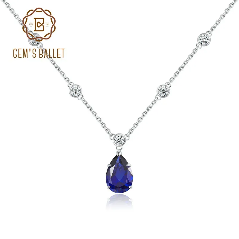 GEM'S BALLET в форме груши 10x15 мм, 7,55 карат, королевский синий лабораторный кулон с сапфиром, ожерелье из стерлингового серебра 925 пробы, подарок для нее
GEM'S BALLET в форме груши 10x15 мм, 7,55 карат, королевский синий лабораторный кулон с сапфиром, ожерелье из стерлингового серебра 925 пробы, подарок для нее